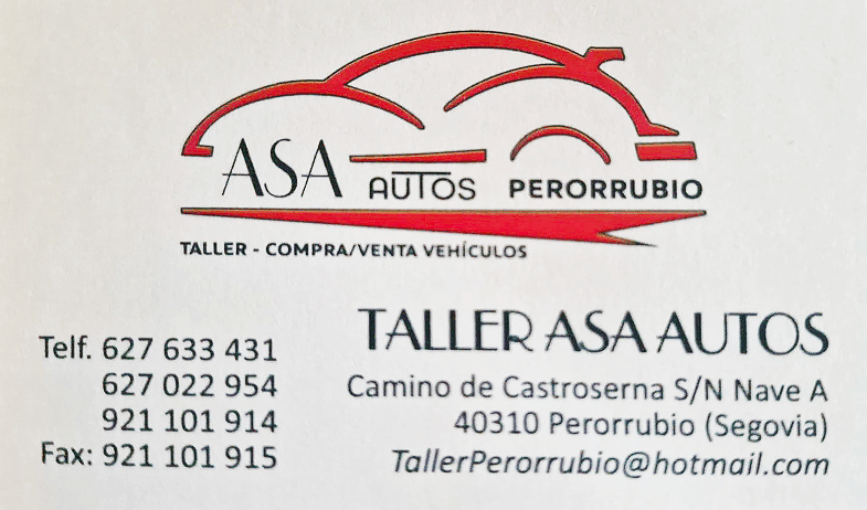 ASA Autos Perorrubio. Taller Perorrubio.